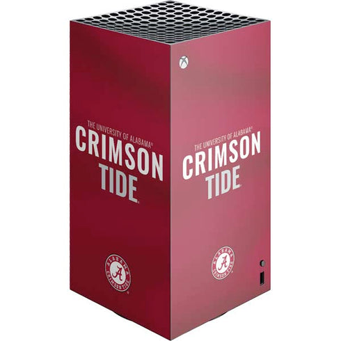 University of Alabama Crimson Pride XBox Series X Digital Edition Console Skin